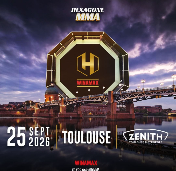 Affiche Hexagone MMA au Zénith de Toulouse, le 25 septembre 2026