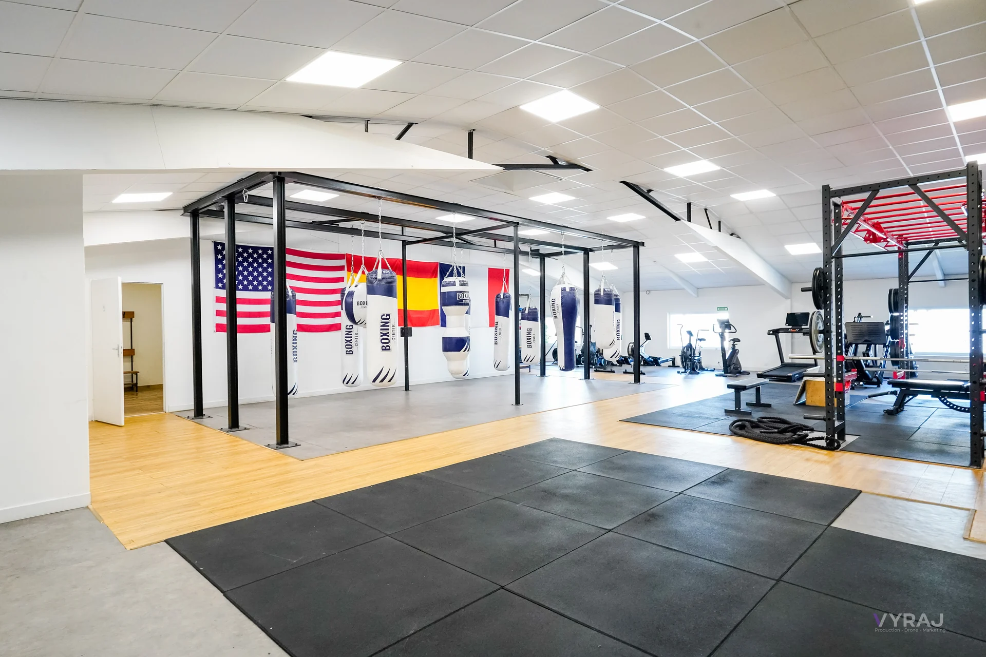 Espace de préparation physique et de musculation de la salle Boxing Center Toulouse États-Unis